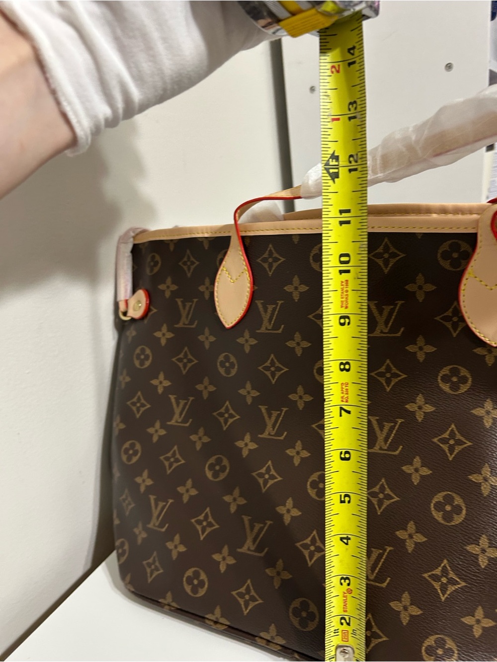 Large Tote Monogram Bag with Wristlet - Picture 9 of 16